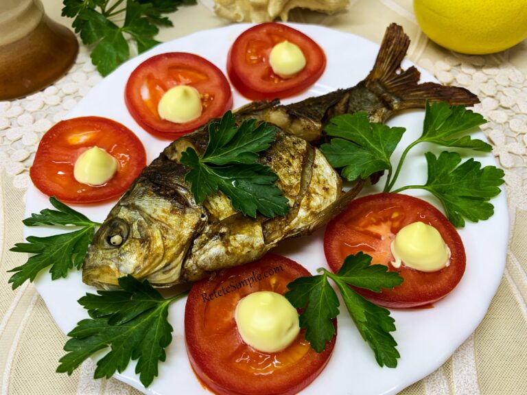 Baked Carp in Cream & Soy Sauce
