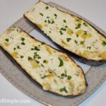 Baked Eggplants Stuffed with Cottage Cheese