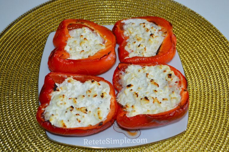Baked Stuffed Peppers with Meat and Cottage Cheese