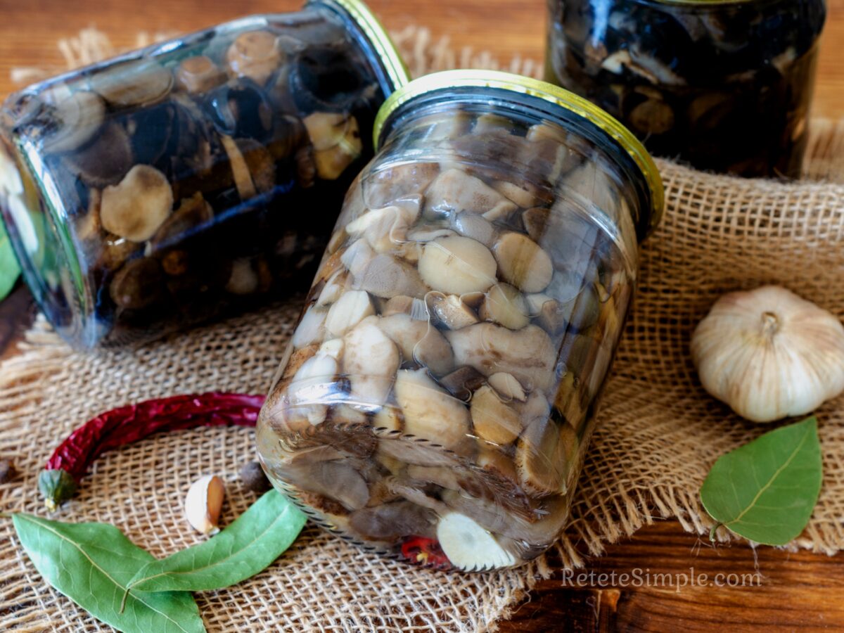 Ciuperci la borcan pentru iarna poza