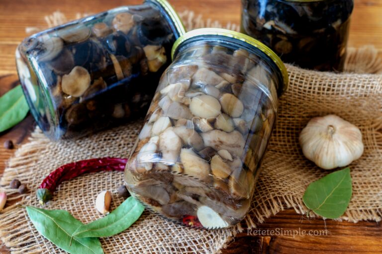 Ciuperci marinate la borcan pentru iarna