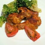 Crispy Chicken Wings with Broccoli