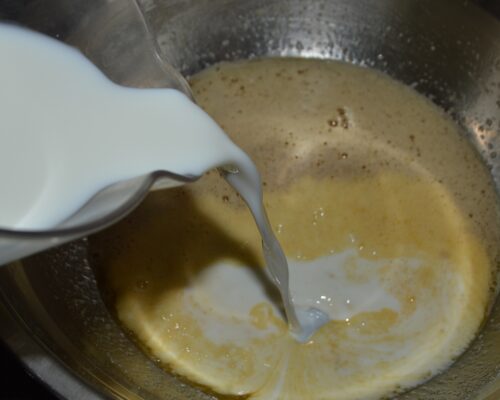 Pour the milk