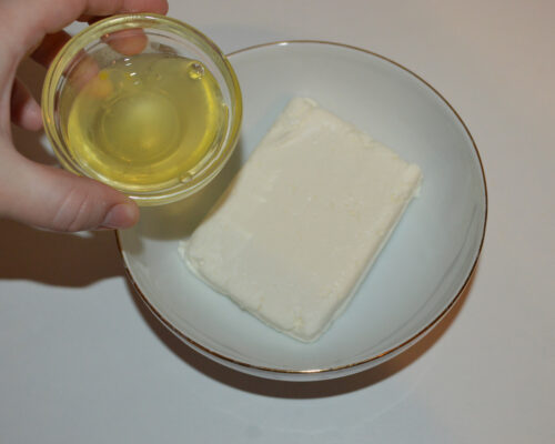 add the egg white to the cottage cheese