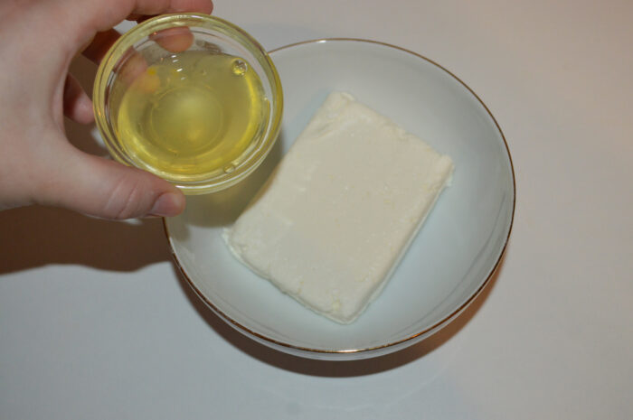 add the egg white to the cottage cheese