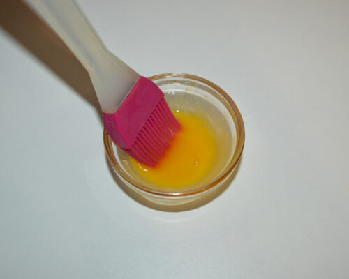 Mix the egg yolk