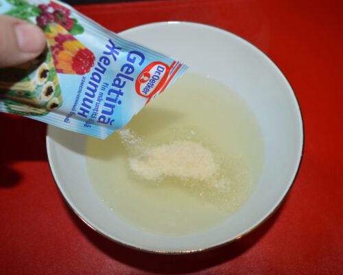 viande et y verser les 20 g de gélatine