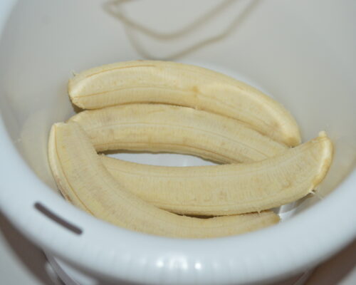 Peel the bananas