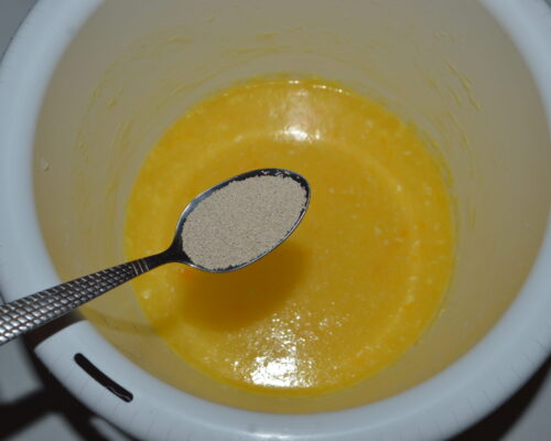 Ajoutez une cuillère à café de levure sèche