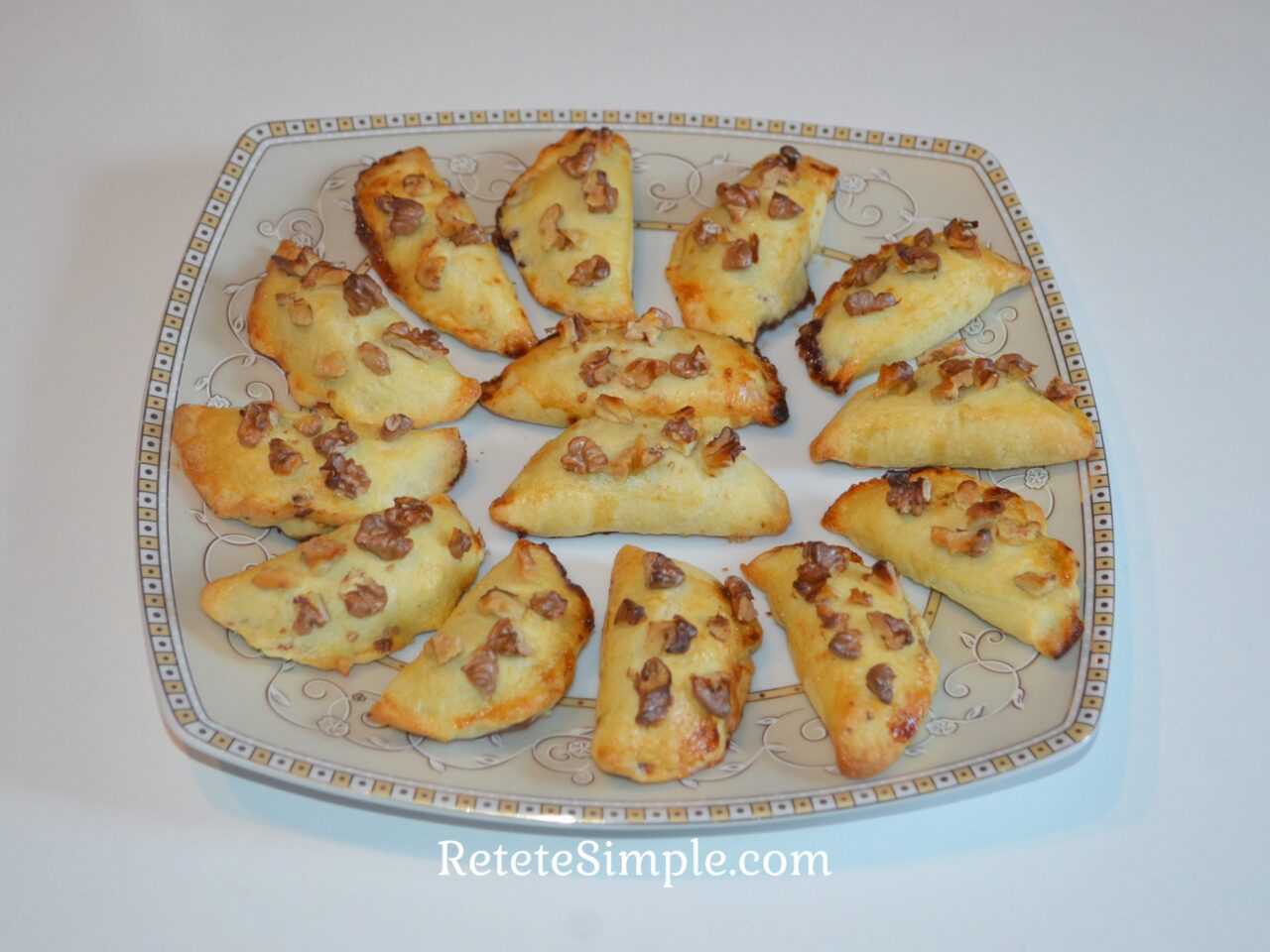 Nut and Jam filled Crescent Cookies - Simple and Delicious Recipe
