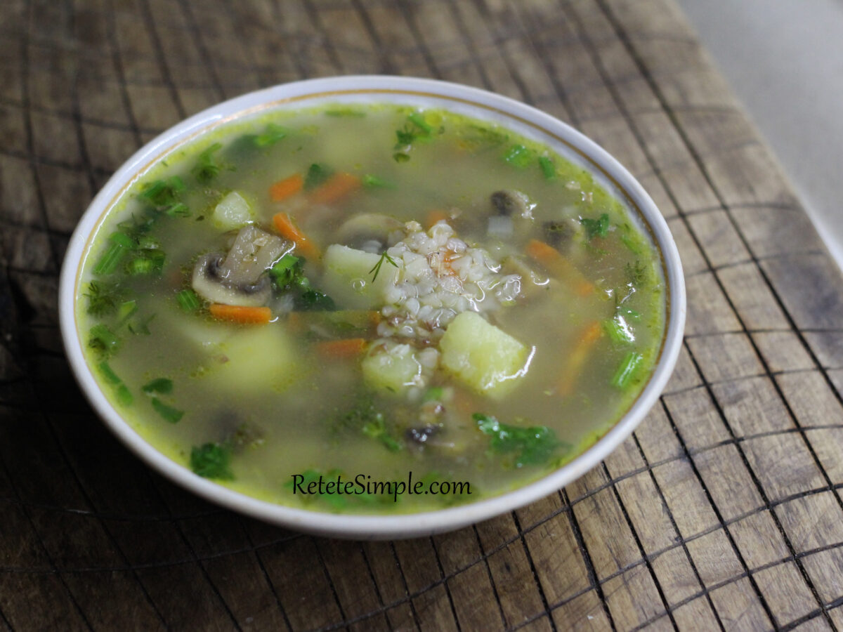 Гречневый суп с шампиньонами фото