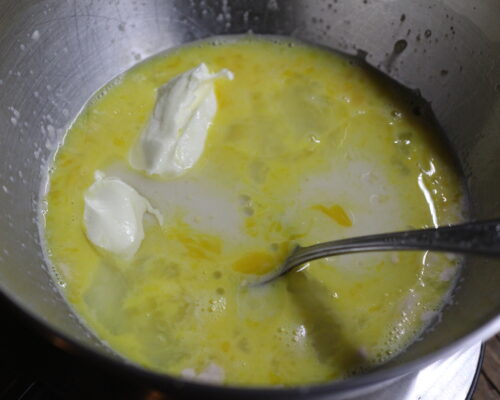Add the softened butter