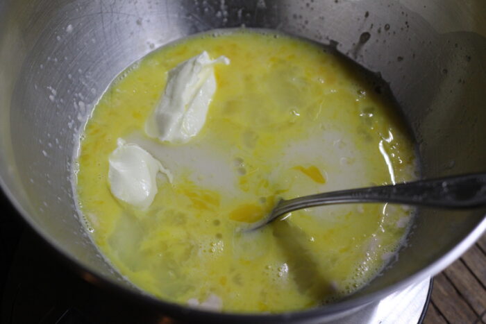 Add the softened butter