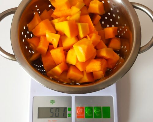 The pumpkin should weigh 1.1 pounds