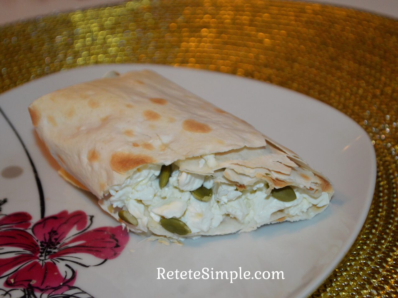 Lavash Roll with Cottage Cheese & Pumpkin Seeds photo