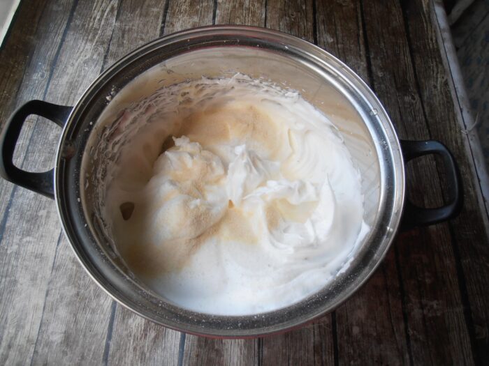 Add salt, erythritol powder