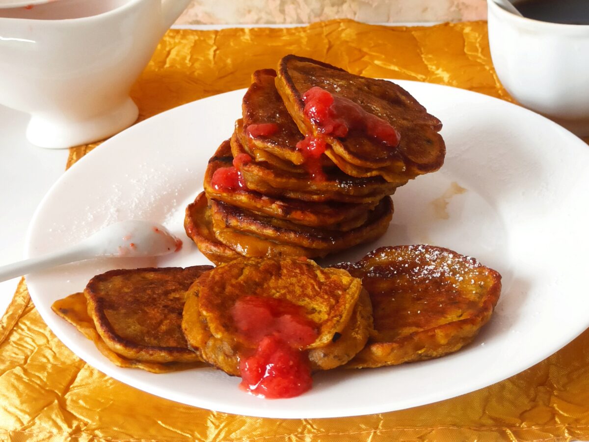 Pumpkin Pancakes with Dried Fruit photo