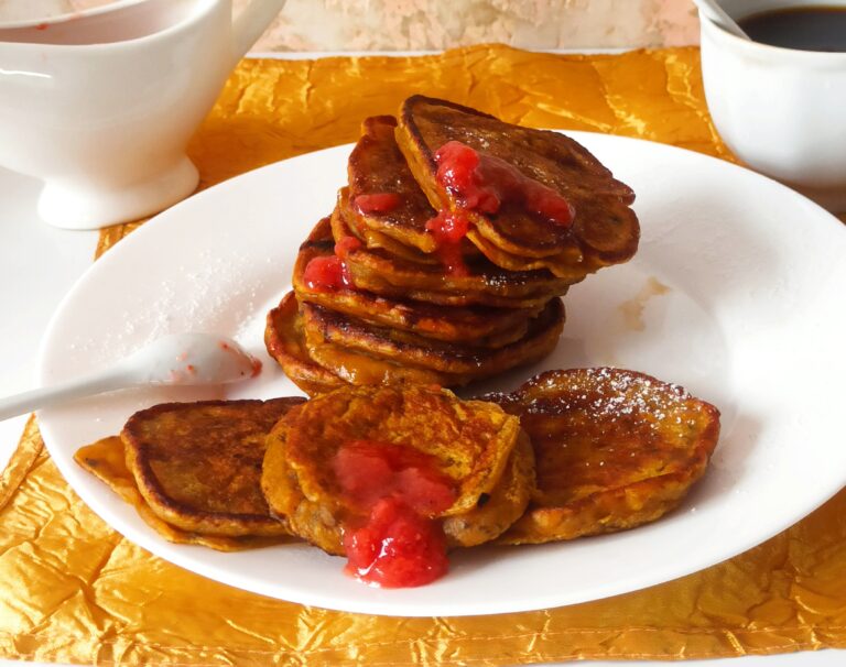 Pumpkin Pancakes with Dried Fruit