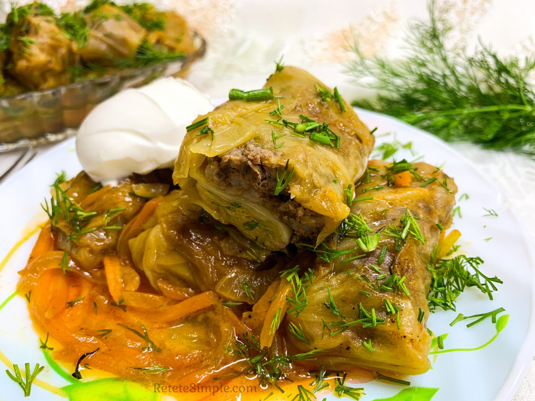 Sarmale cu carne in foi de varza murata