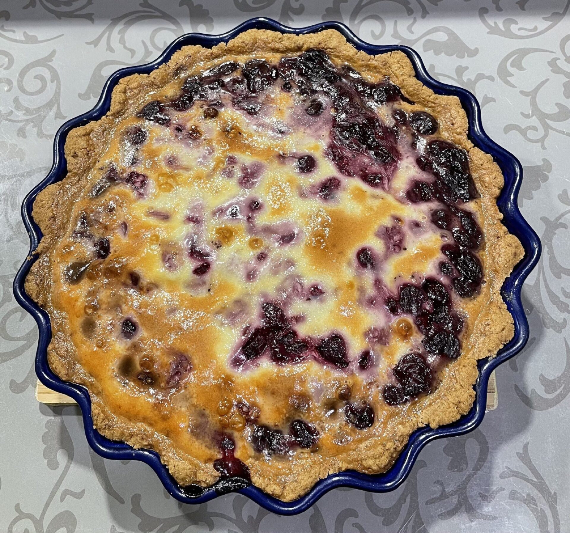 Sugar-Free Cherry & Chocolate Pie with Oat & Rye Flour photo