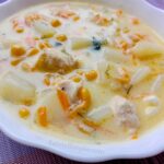 Supa de pui cu cascaval si porumb