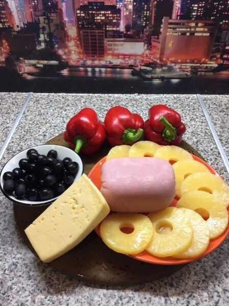 ingredientd for pineapple salad