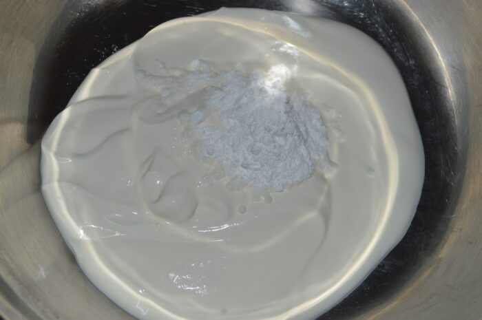 Place the 3/4 cup of sour cream