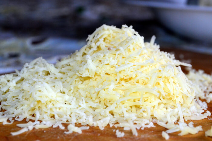 Grate the cheese