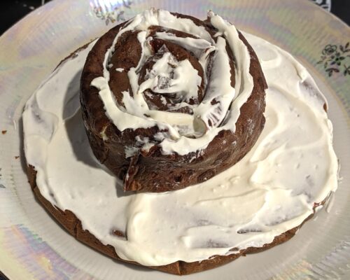 Roll four pieces and place them on the base