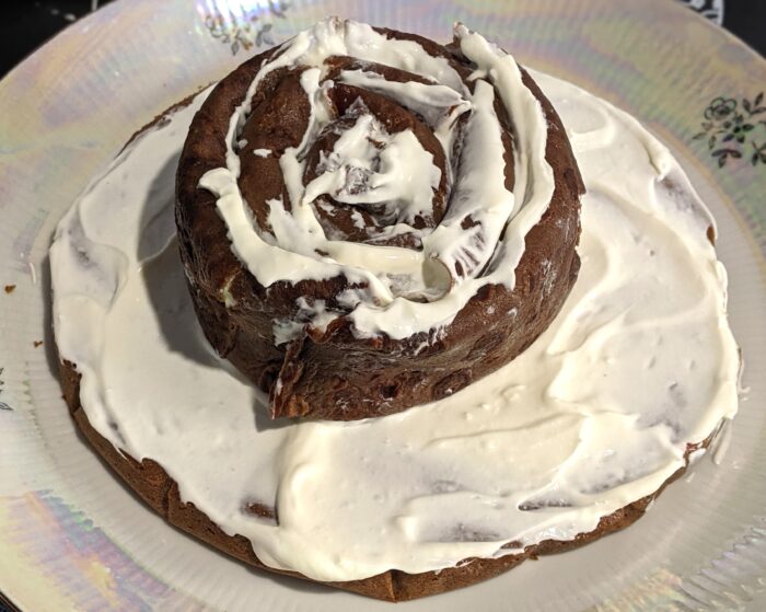 Roll four pieces and place them on the base