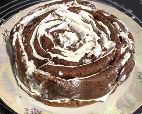 Then cover the center with the remaining crepes