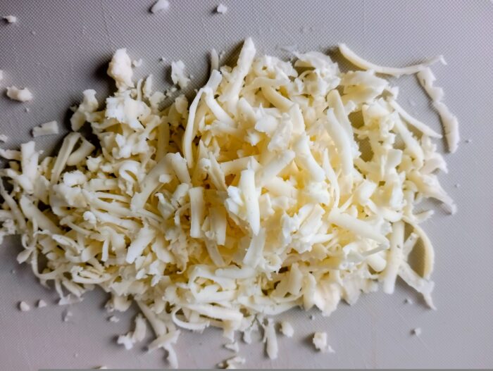 Grate the cheese in the same way
