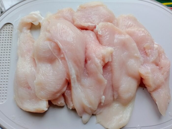 The chicken fillet must be prepared