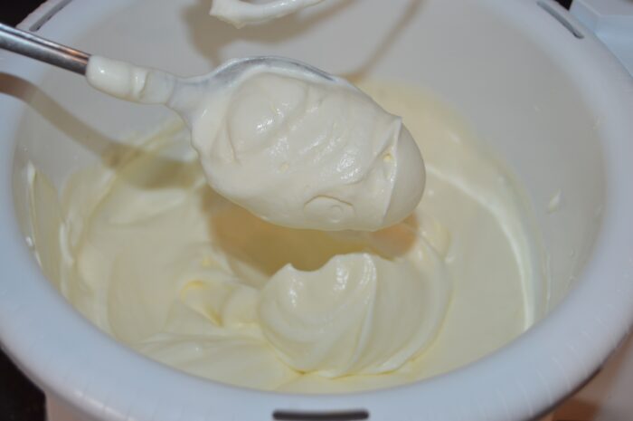 will give you a thick cream consistency.