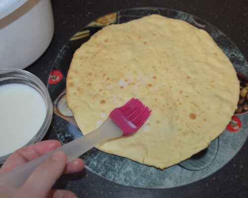 place the sheet of dough on top