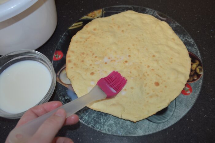 place the sheet of dough on top