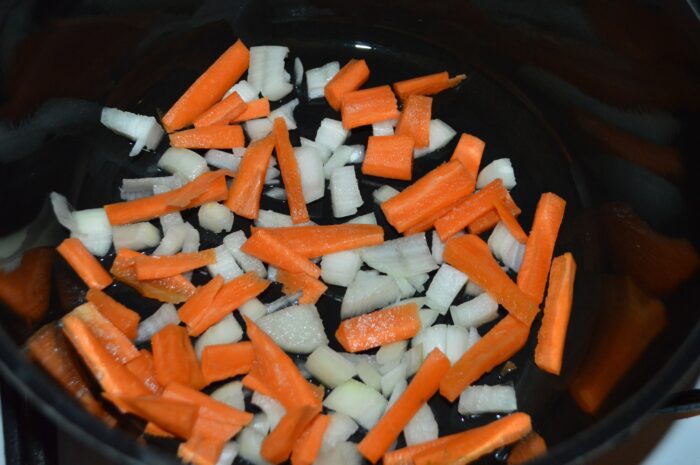 Cut the carrot into sticks