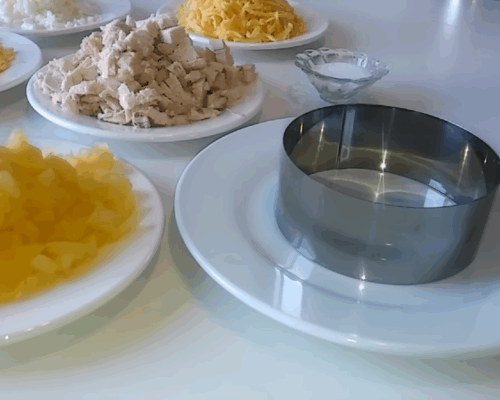 Boil the chicken breast and eggs