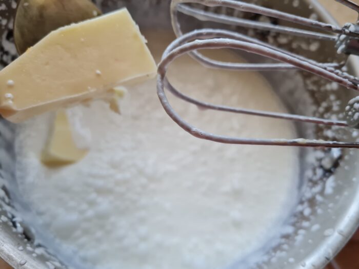 Then gradually add the butter