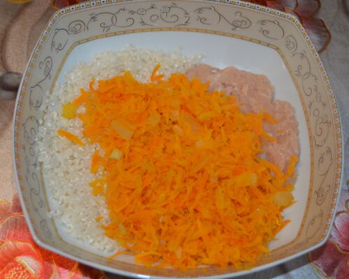 Add the onion and fried carrot