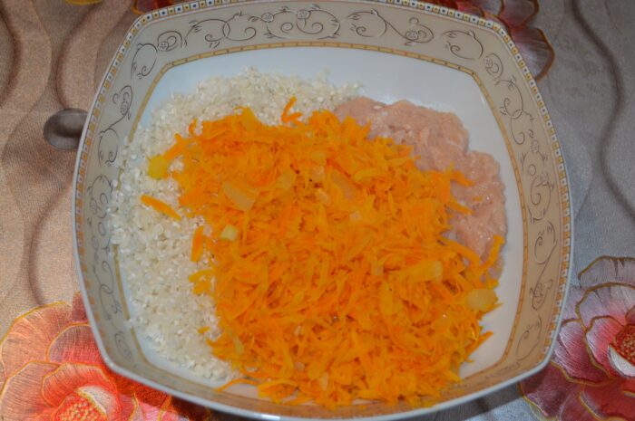 Add the onion and fried carrot