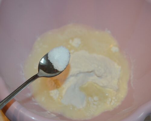 Add half a teaspoon of salt