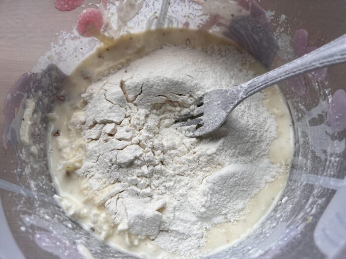 And 2-3 tablespoons of sifted flour