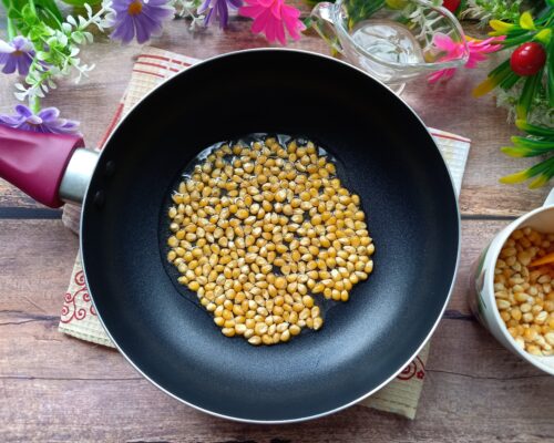 Then add two tablespoons of corn kernels