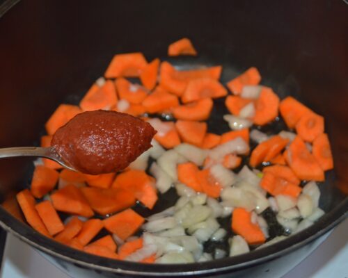 Add 1 teaspoon of tomato paste