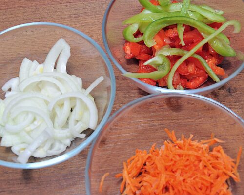 prepare the vegetables