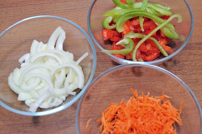 prepare the vegetables