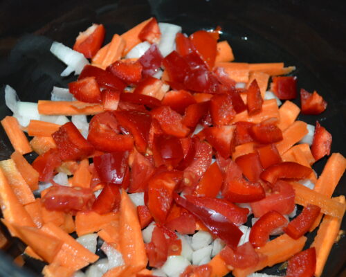 Cut half of the bell pepper