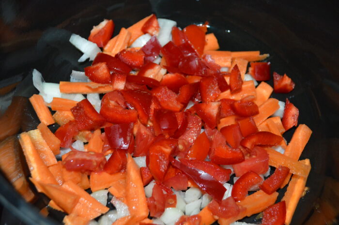 Cut half of the bell pepper