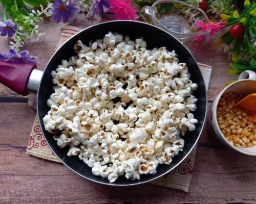 you will hear popping sounds coming from the pan